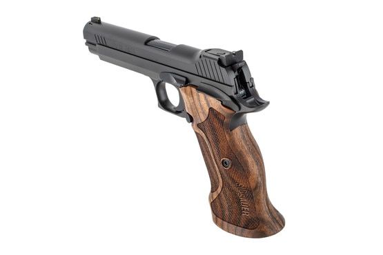 SIG P210 9mm target pistol features a match grade single action trigger